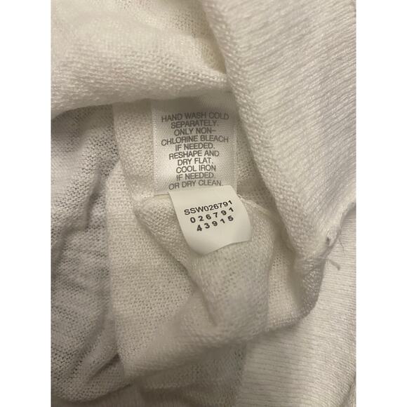 J. Jill Women’s XL Linen Cotton Lightweight Sweater Tropical Beach Scene Coastal - Picture 9 of 9